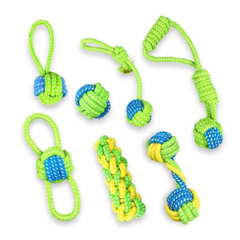 Cotton Dog Rope Toy Knot Puppy Chew Teething Toys Teeth Cleaning Pet Playing Ball For Small Medium Large Dogs